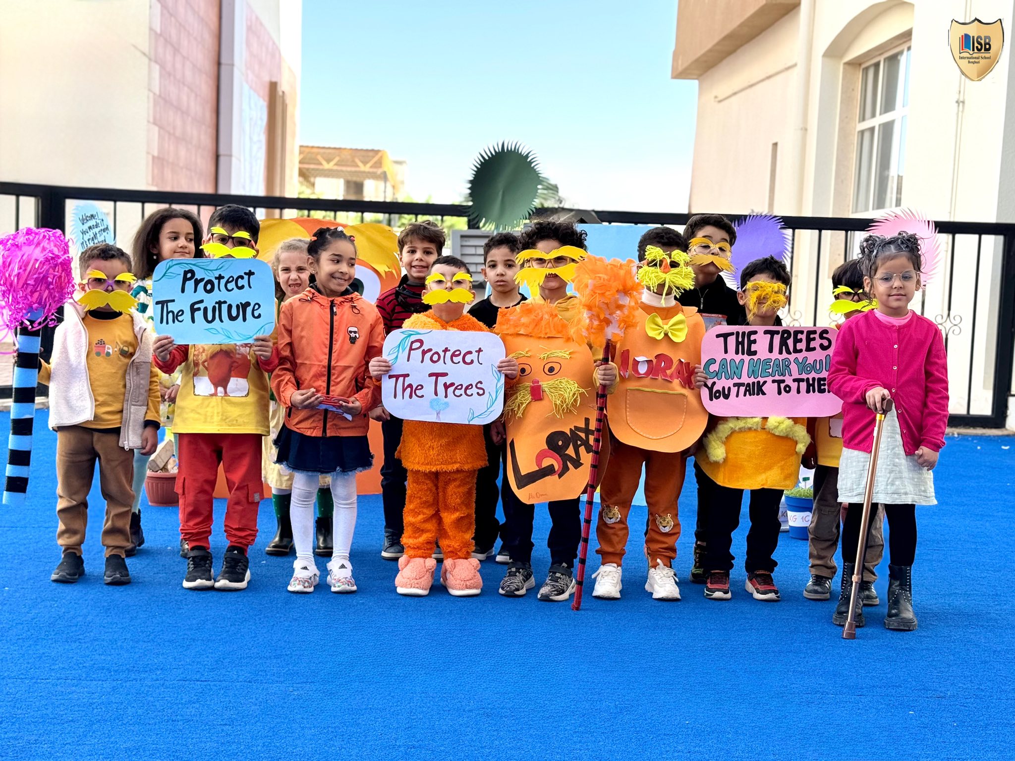 Kindergarten students playing and learning