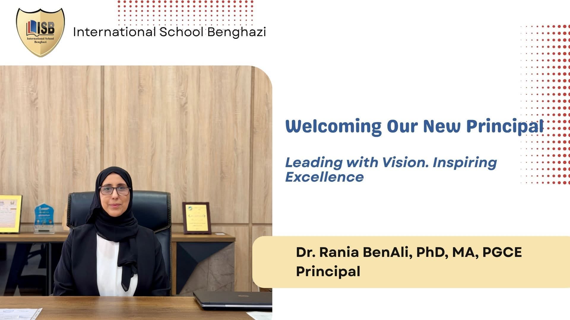 Welcome our New Principal